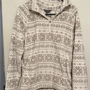 Eddie Bauer women's patterned 1/4-zip fleece pullover